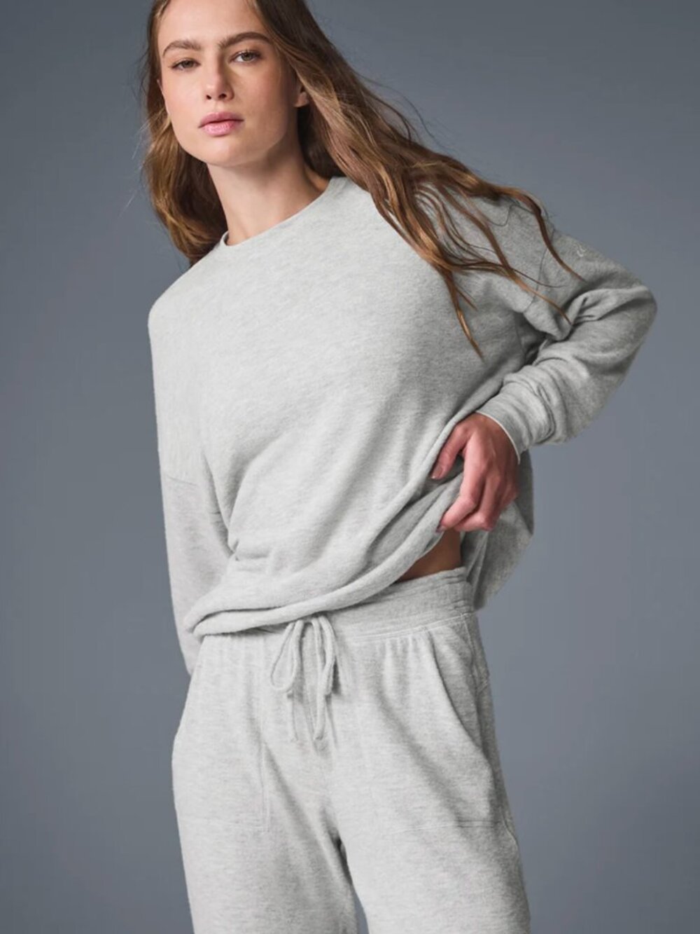 ALO Yoga / Soho Pullover | Athletic Heather Grey | Size: Small